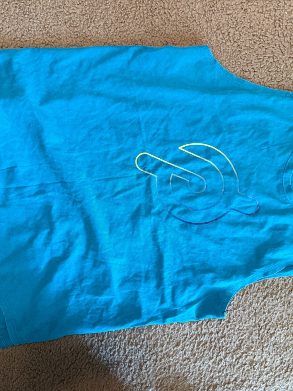 Peloton Turquoise Blue Tank Top with Gradient Logo